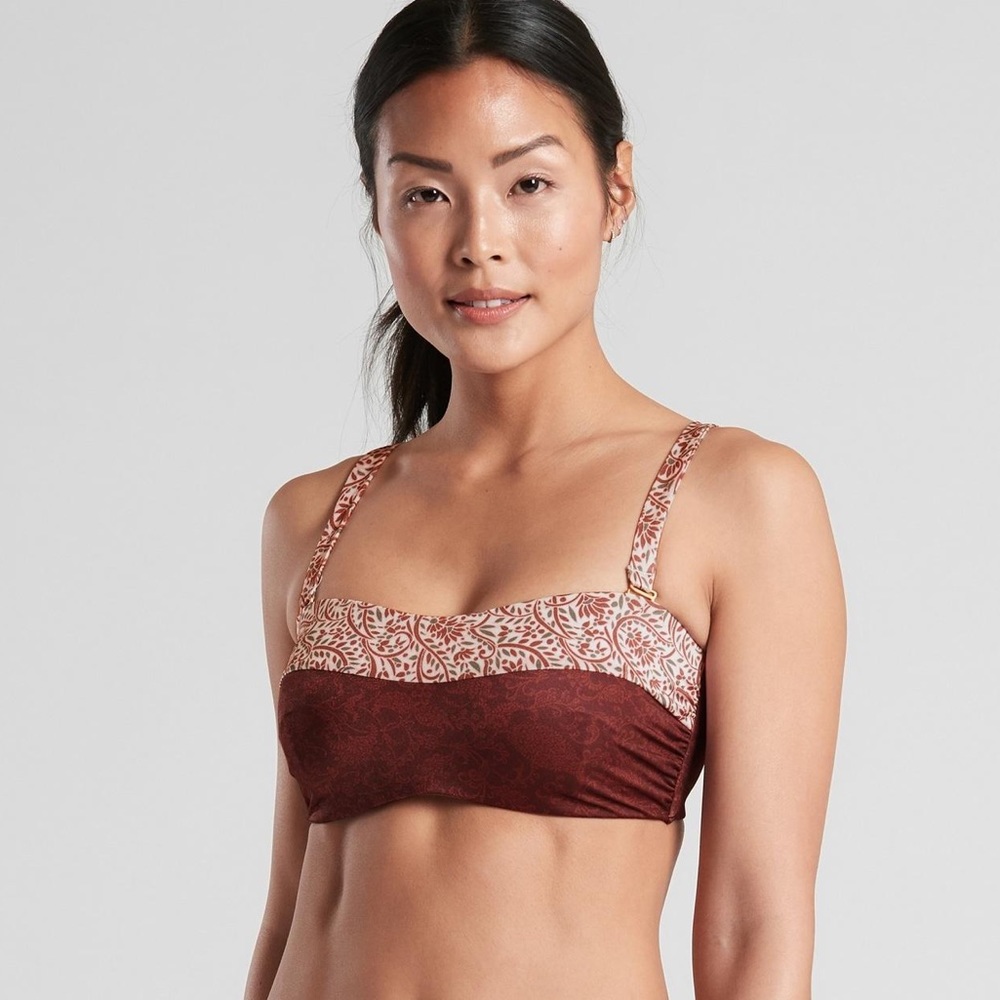 ATHLETA Aqualuxe Batik Bandeau Bikini Top